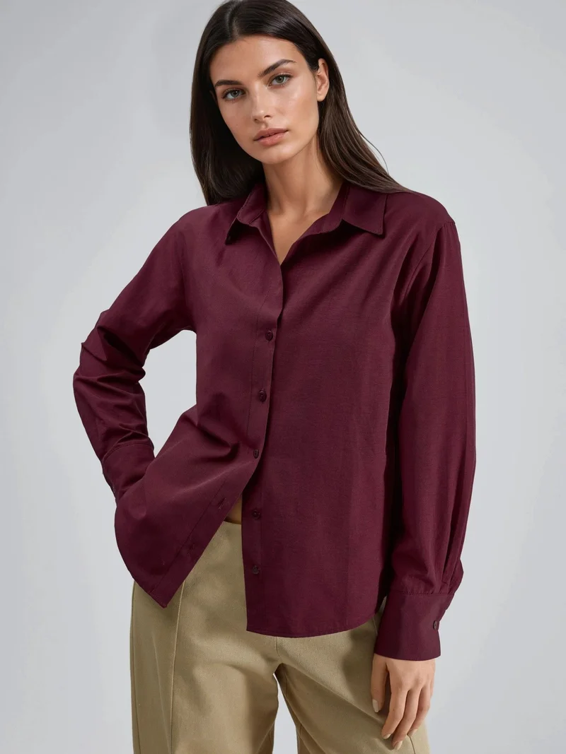 بوسيم BUSEM Button-Up Relaxed Fit Shirt